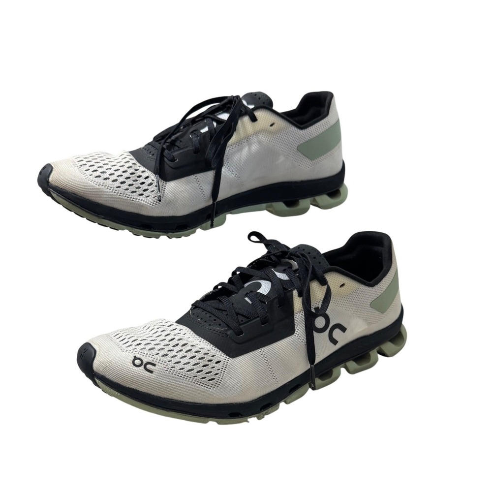 On Running Cloudflash 2 Sneakers Women 8.5 White Green Excellent Racing Shoes